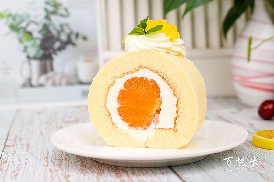 橘子卷蛋糕高清图片大全【蛋糕图片】