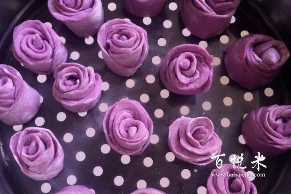 紫薯玫瑰馒头这么有颜值，是怎么做的啊？